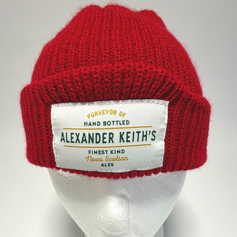 Alexander‎ Keith's Beer Beanie | Red Knit Winter Hat | Made in Canada